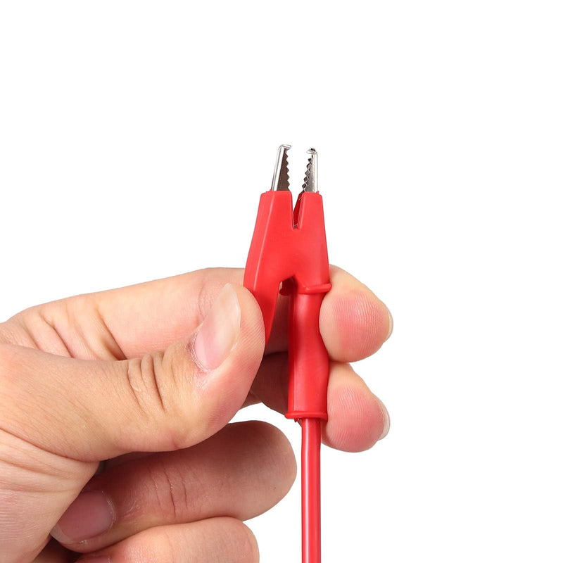 [Australia - AusPower] - 1 Pair Banana Plug to Alligator Clip Test Lead Cable,100cm/3.28ft,15A Rated Current,1000V Max Voltage,Electronic Test Lead for Multimeter Electrical Testing 