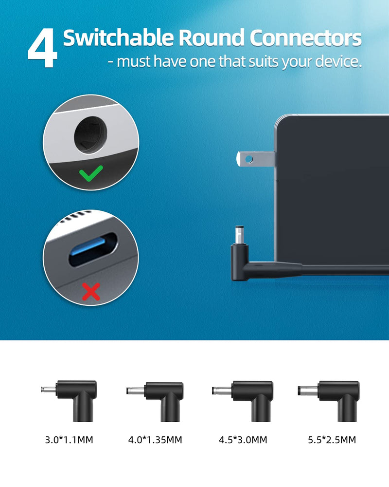 [Australia - AusPower] - Laptop Charger for Asus, Vivobook, Zenbook, (UL Safety Certified), Round Connector, 65W, 45W, 33W 