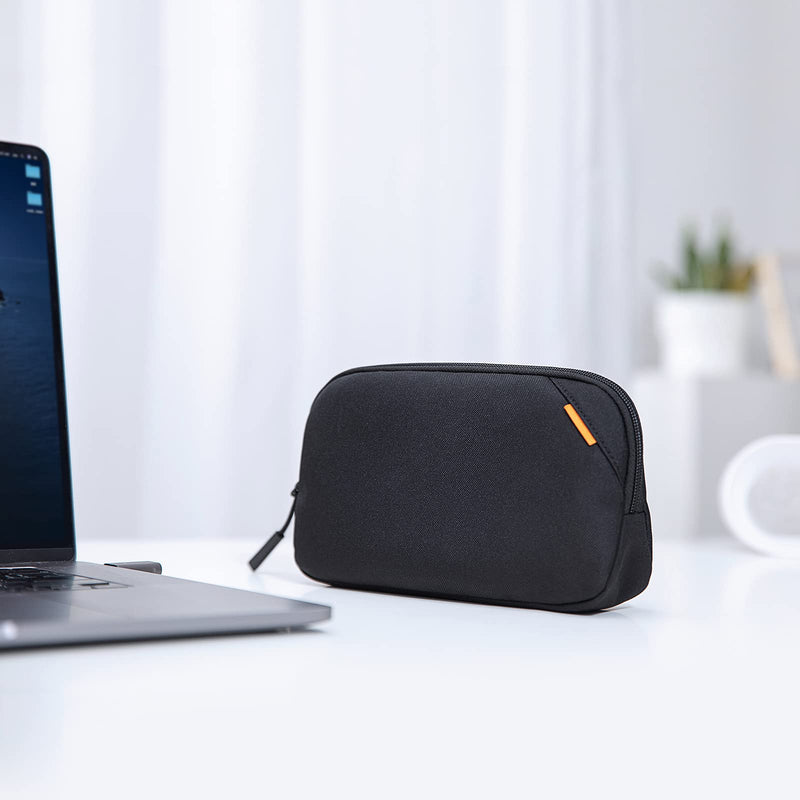 [Australia - AusPower] - tomtoc Recycled Portable Storage Pouch Bag Case Accessories Organizer Compatible with MacBook Laptop Charger, Mouse, Cables, Hub, Power Adapter, Power Bank, Toiletries, Cosmetics, Personal Items Black 