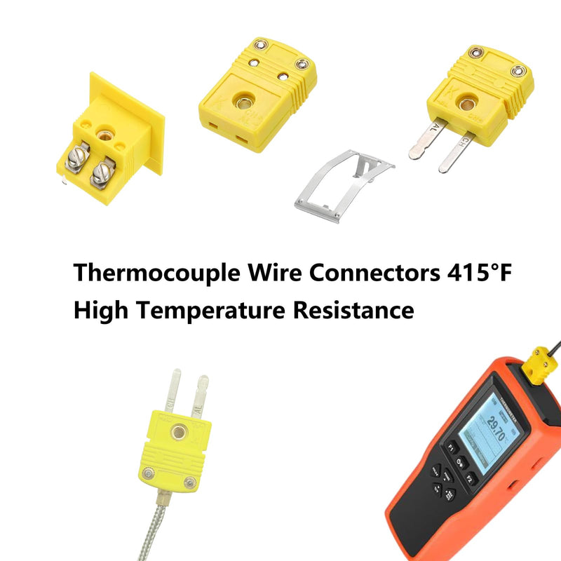[Australia - AusPower] - K-Type thermocouple Wire connectors 3 Sets of Male Female and 3 Extension K-Type connectors (9 Sets) 