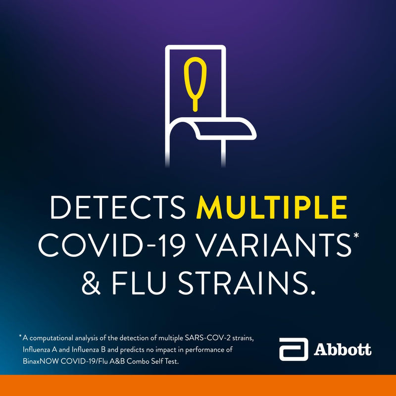 [Australia - AusPower] - BinaxNOW COVID-19/Flu A&B Combo Self Test, 2 Count 2 Tests 