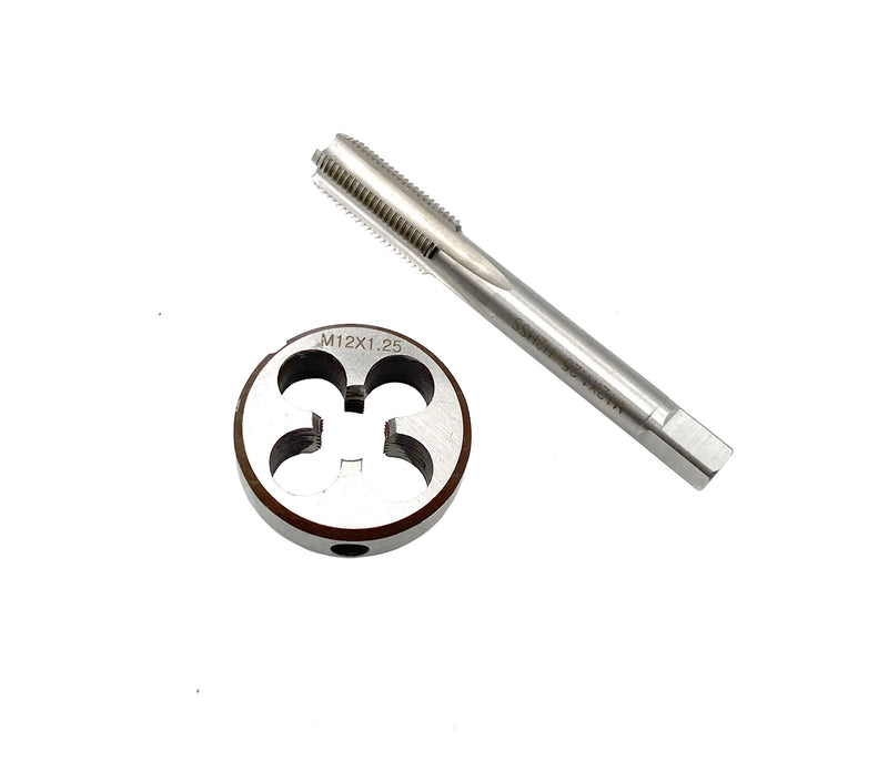 [Australia - AusPower] - M12 x 1.25mm Tap and Die Set, M12 x 1.25mm Tap and M12 x 1.25mm Round Tap for Right Hand 