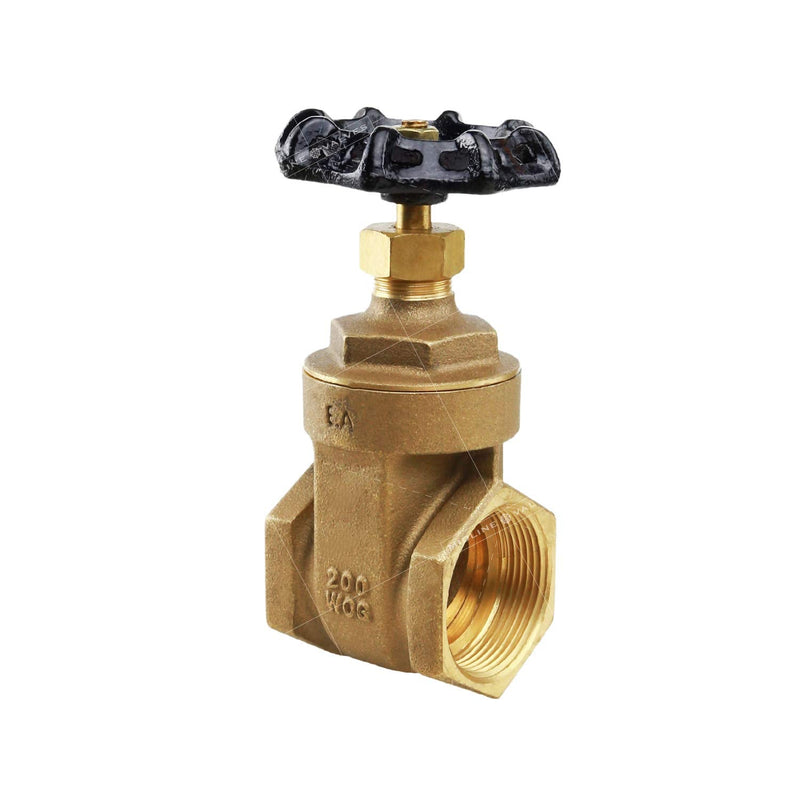 [Australia - AusPower] - Midline Valve 429U256 Heavy Duty Gate Valve with Wheel Handle, Water Shutoff 3/4 in. FIP Connections, Cast Brass Single Pack 3/4 in. 