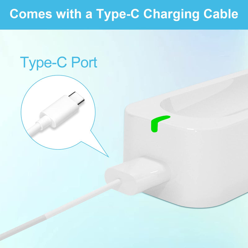 [Australia - AusPower] - Charging Case Compatible with Apple Pencil 2nd Generation Only, Magnetic Charging Stand for Ipad Pen 2nd Gen with USB Cable, LED Indicator Light, Anti-Silp Base (White) 