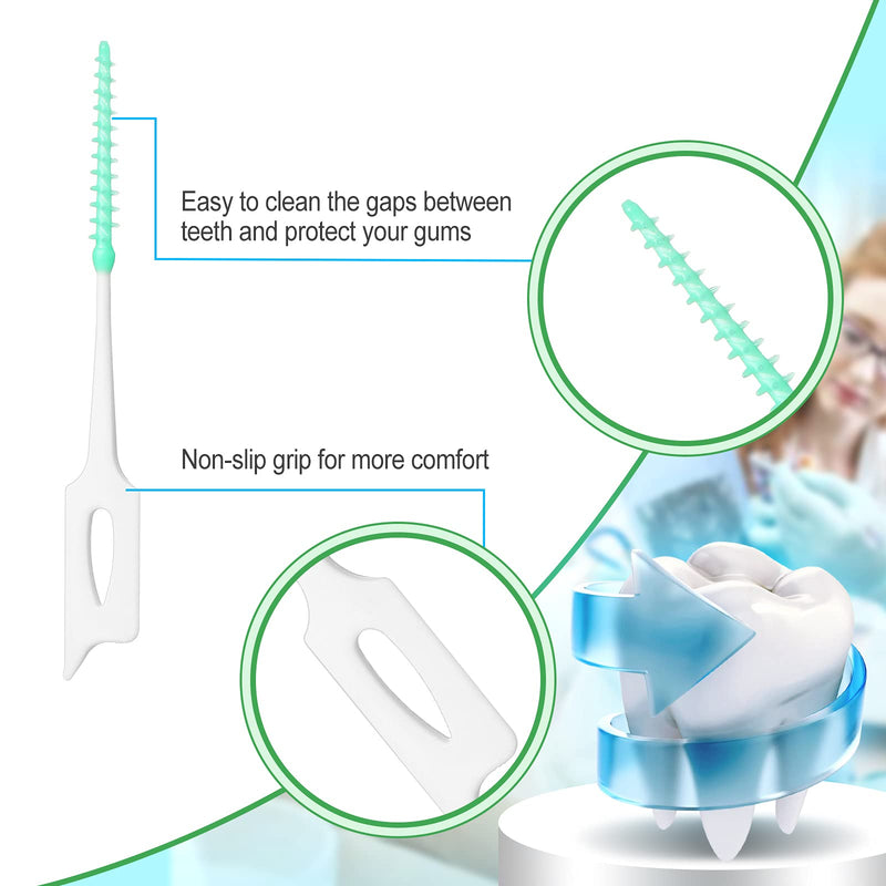 [Australia - AusPower] - Zopeal 250 Pcs Interdental Brush for Braces Disposable Braces Flossers Dental Picks Floss Toothpick Dental Teeth Flossing Head Oral Hygiene Flosser Toothpick Soft Cleaning Tool (Stylish Color) Stylish Color 