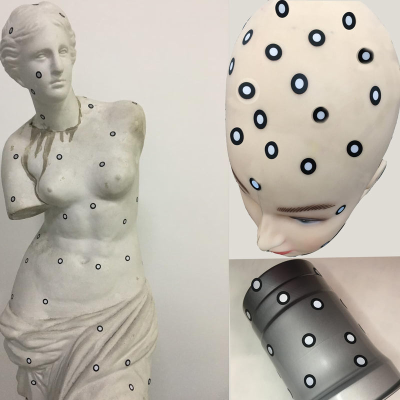 [Australia - AusPower] - 6.0mm 3D Optical Tracking Markers for Industrial 3D Scanner,3D Scanning Markers, HogarDeco Accurate Tracking Dots Diffuse Reflection Markers for 3D Scanner (1000pcs, Inner 6mm, Outer10mm) 1000 