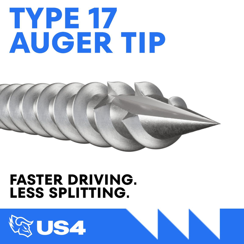 US4 - #10 x 2-1/2" Flat Head Screws Stainless Steel | Stainless Steel Wood Screws | T25 Star Drive | Self-Drilling Screws for Framing, Subflooring & Decking | 305 SS (100, #10 x 2.5 Inches) 100 #10 x 2-1/2"