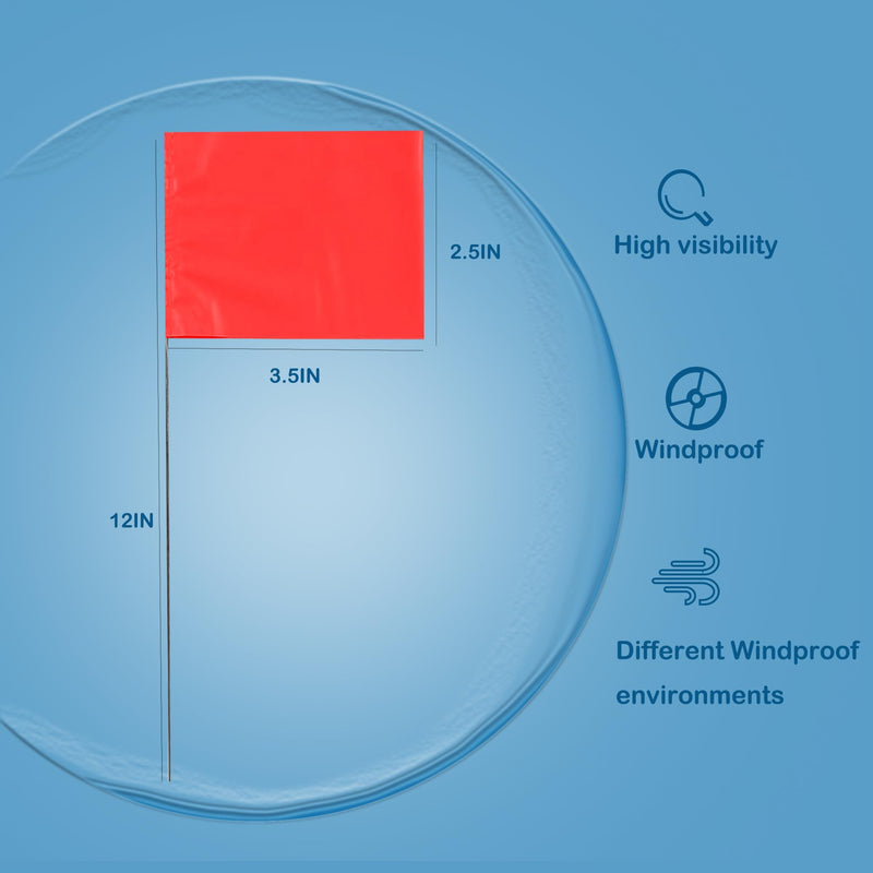 [Australia - AusPower] - Marking 50 Pack Flags Yard Flags 12 x 2.5 x 3.5 Inch Marker Flags for Lawn Yard Flags Landscape Flgs Survey Flags, Sprinkler Flags, Irrigation Flags?red) 