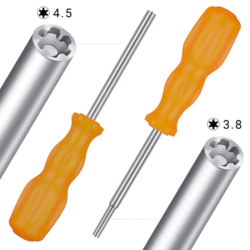 [Australia - AusPower] - Gamebit Screwdriver Set, 3.8mm & 4.5mm Security Screwdriver Bit Screwdriver Tools for Opening NES SNES N64 Super Nintendo 64 Cartridges & Systems - Orange 