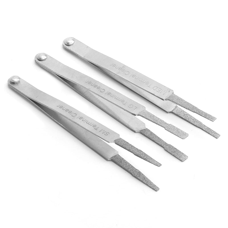Car Terminal Cleaning Tool, 3 Pieces Metal Terminal Cleaning Tool, Electrical Connector Pliers Repair Hardware Tool