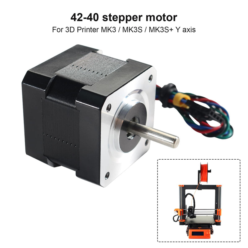 FYSETC Prusa i3 MK3 MK3S+ Y-Axis Step Motor NEMA17 42-40 Motor 2 Phase 1.8° Shaft 20mm with 500mm/19.6inch Integrated Connecting Wire for Prus i3 MK2 MK52 MK3S Y Axis 3D Printer Parts or CNC Machine Y Axis Motor