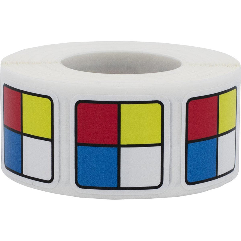 Square NFPA Mini Labels, 1 Inch Square, 500 Total Labels per Roll