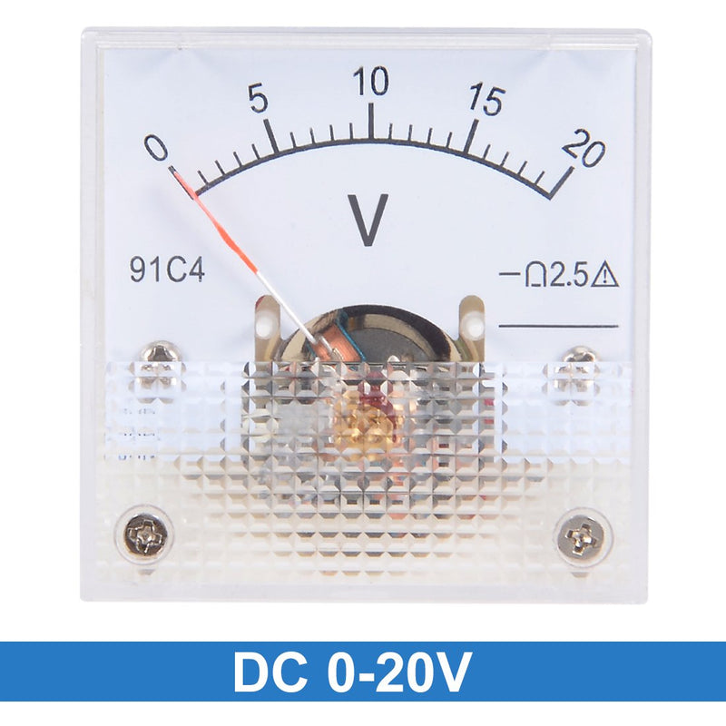 [Australia - AusPower] - uxcell DC 0-20V Analog Panel Voltage Gauge Volt Meter 91C4 2.5% Error Margin 
