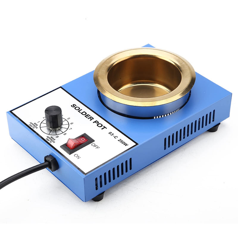 220 V Soldering Pot Stability Heating Desoldering Bath for Casting Melting Melting Refining (EU Plug) (250 W)
