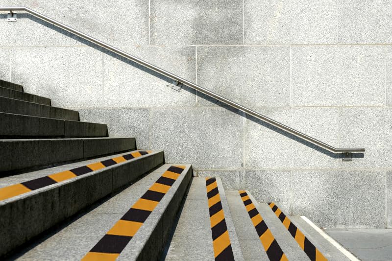 Anti Slip Tape Black/Yellow 2 inch x 66 ft, Non-Slip Strips Non Skid Safety Tape for Outdoor/Indoor Steps, Stairs, Traction Tread Staircases, Boats 2Inch x 66Ft/5cm*20m
