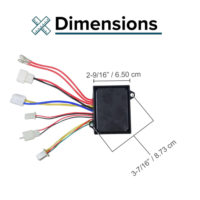 AlveyTech ZK2430-D-FS 4-Wire Controller for The Razor E300/E325 (Ver 20+) - Versions 20+ Only, Replacement Control Module for Electric Scooter/Bike, Motor Speed Control with 4-Wire Throttle Connector