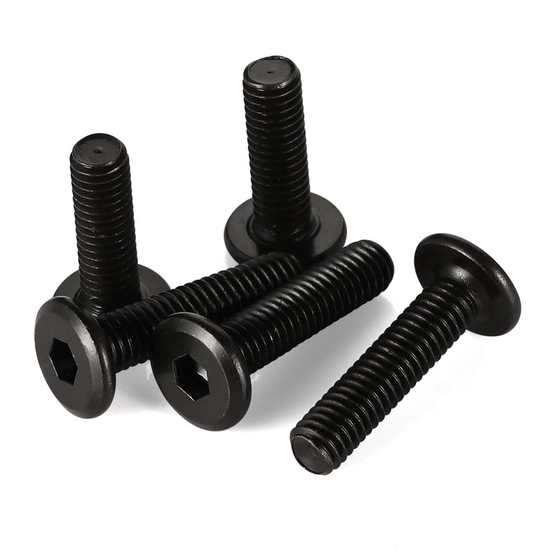 [Australia - AusPower] - 1/4-20 x 3/4" Flat Head Socket Head Screw Furniture Bolts Countersunk Connector Screws, Stainless Steel 18-8 (304), Black Oxide, Fully Threaded, 25 PCS 1/4-20 x 3/4" 