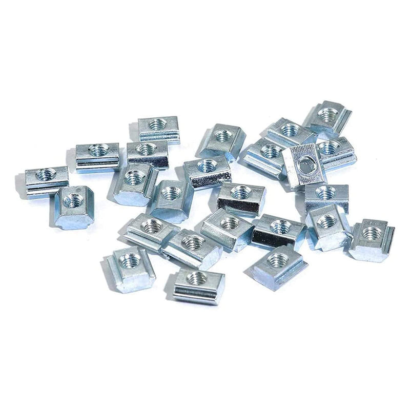 [Australia - AusPower] - 50Pcs 2020 Series T Sliding Nuts Hammer Nut Block Square Nuts M6 T Nuts for 2020 Aluminum Extrusion Profiles T Slot 6mm?for CNC Router Build Rail 3D Printer (m6) 2020 Series M6?50Pcs? 