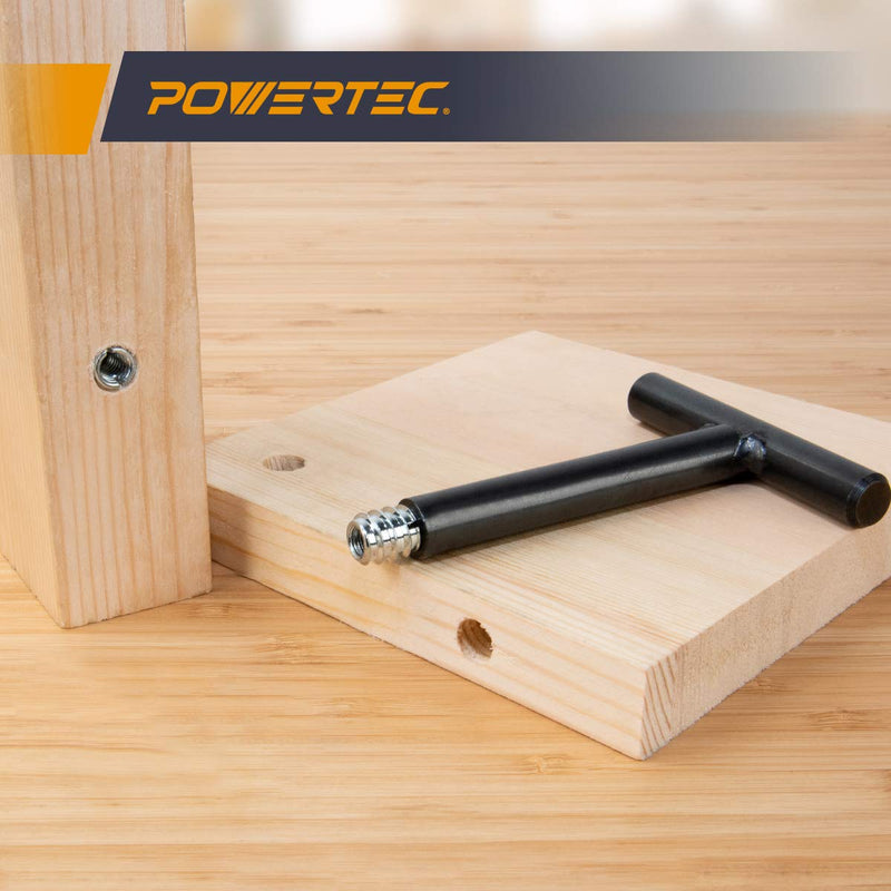 [Australia - AusPower] - POWERTEC 71383 T-Wrench | 1/4 20 Threaded Insert Installation Tool w/T-Shape Handle 1/4"-20 T Wrench 