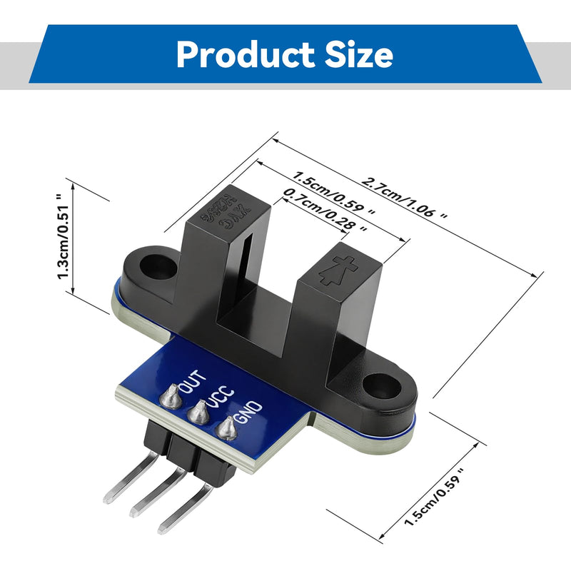 [Australia - AusPower] - 10pcs IR Infrared Sensor Slotted Optical Optocoupler Module Speed Measuring Distance Measuring 3.3V to 5V Photo Interrupter Sensor for Robot Arduino 51 Series 