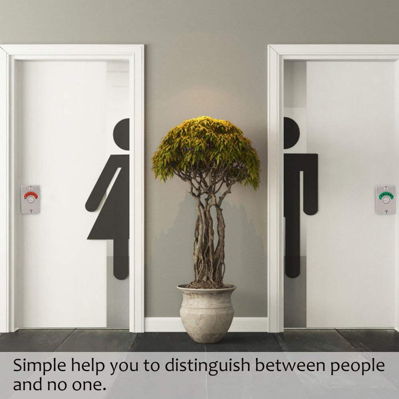 Fdit Latch Indicating Lock Stainless Steel Bolt Door Lock Indicator Bolt Vacant/Engaged Bathroom Wc Public Restroom Toilet Privacy Partition Door Lock Latch