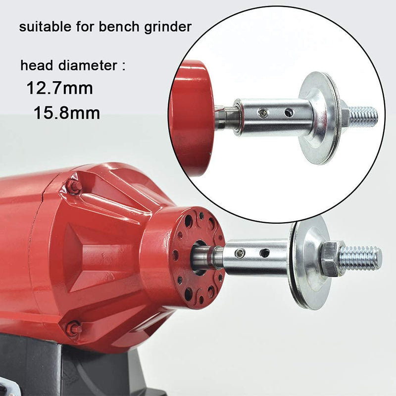 [Australia - AusPower] - QZATACAEN Shaft Mandrel Extension 1/2 Inch and 5/8 Inch / Motor Mandrel Thread Shaft Adapter for Polishing Sanding Discs / Suitable for Table Grinders head 1/2 