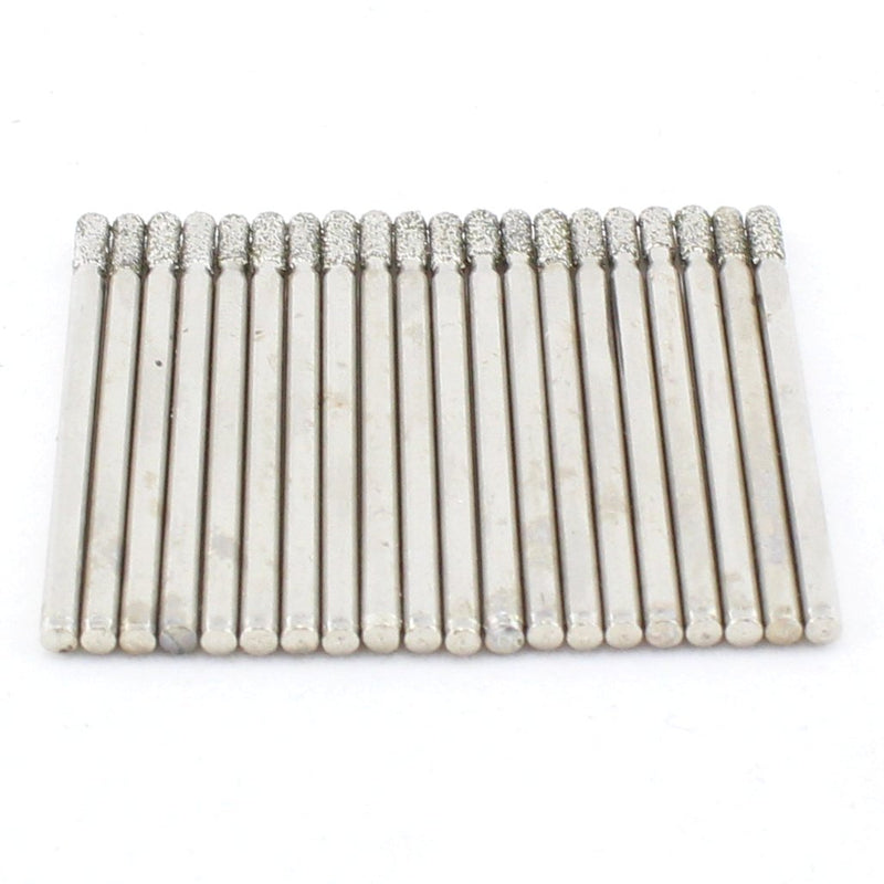 [Australia - AusPower] - JINGLING 2.5mm 3/32" inch Diamond Small Drill Bit Hole Saw Masonry Tools for Glass Tile Stone Pack of 20Pcs 2.5mm(3/32 inch) 