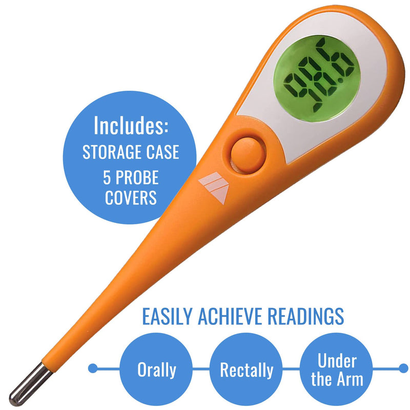 [Australia - AusPower] - Mabis DMI 8-Second Ultra Premium Digital Thermometer 8 Sec Orange 