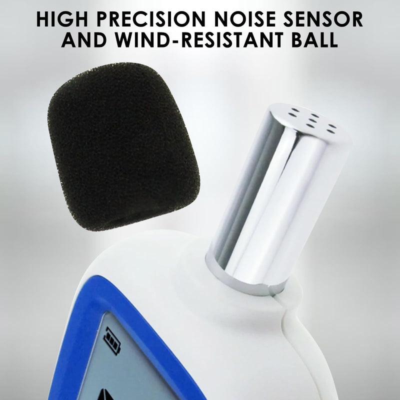 [Australia - AusPower] - Professional Sound Level Meter with Bluetooth & 20,000 Data Logging | Max/Min/Hold Alarm | High Accuracy dBA Noise Tester with LCD Backlight for Home, Office & Industrial Use 