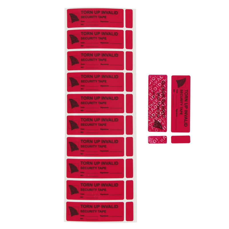 Solitary Walker 300Pcs Tamper Evident Security Labels 1x3 inch Red No Transfer No Damage to Protected Item Prevent Opened Void Tamper Proof Stickers Safety Torn up Invalid Seals Tape