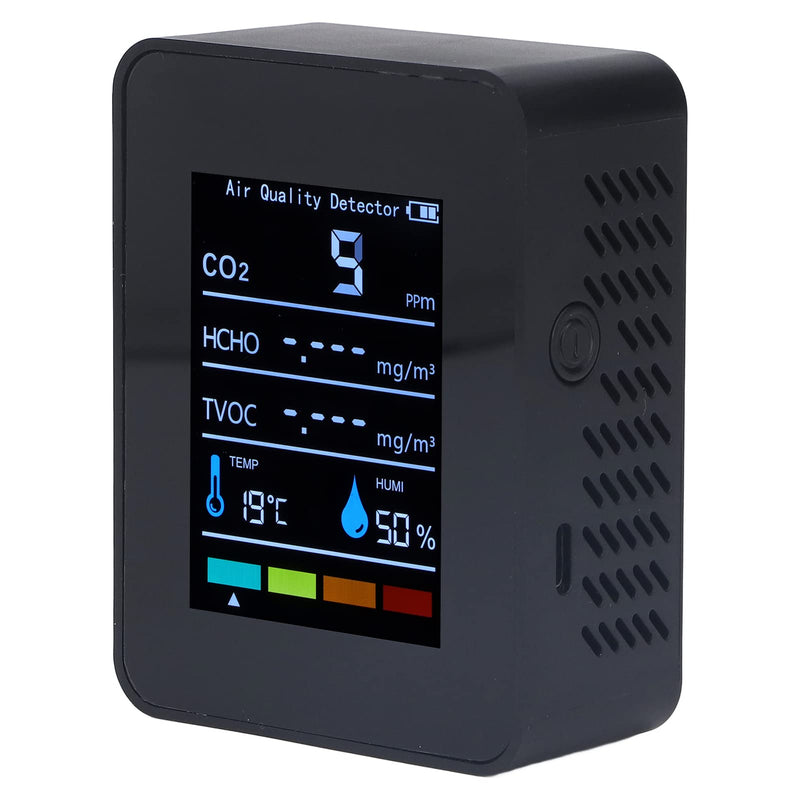 [Australia - AusPower] - Air Quality Meter, CO2 Meter Air Quality Monitor CO2 Carbon Dioxide Detector LCD TVOC HCHO Temperature Humidity Air Quality Monitor 