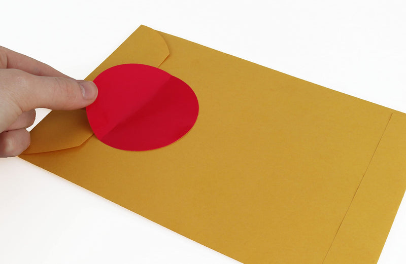 ChromaLabel Red Removable Sticker Labels, 3 Inch Circle Stickers, Color Coding Labels, Ideal Sticker Dots for Office and School Projects - 500 Sticker Labels per Roll, Red 3"