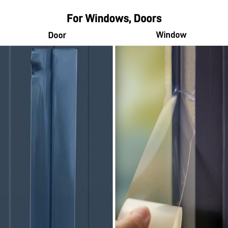 [Australia - AusPower] - 2 Inch x 33 FT Nano Window Weather Sealing Tape, Weather Stripping Residue-Free Clear Windows Insulation Tape, Clear Watherproof Seal, AC, Doors - Heavy Duty Adhesive (Winter Ready) Window well covers 