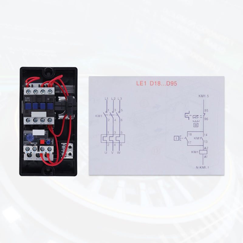 Magnetic Electric Motor Starter, IP55 Waterproof Motor Start Switch, Single-Phase 220 230 V, 3 Phases, 380, 400 V Motor Starter for Workshop
