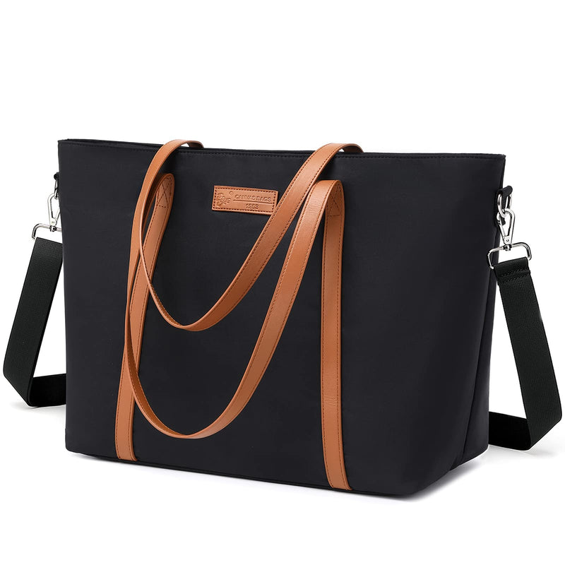 [Australia - AusPower] - Tote Bag for Women, Bags for Women Teacher Work 15.6 Laptop Bags Beach Handbag Black 