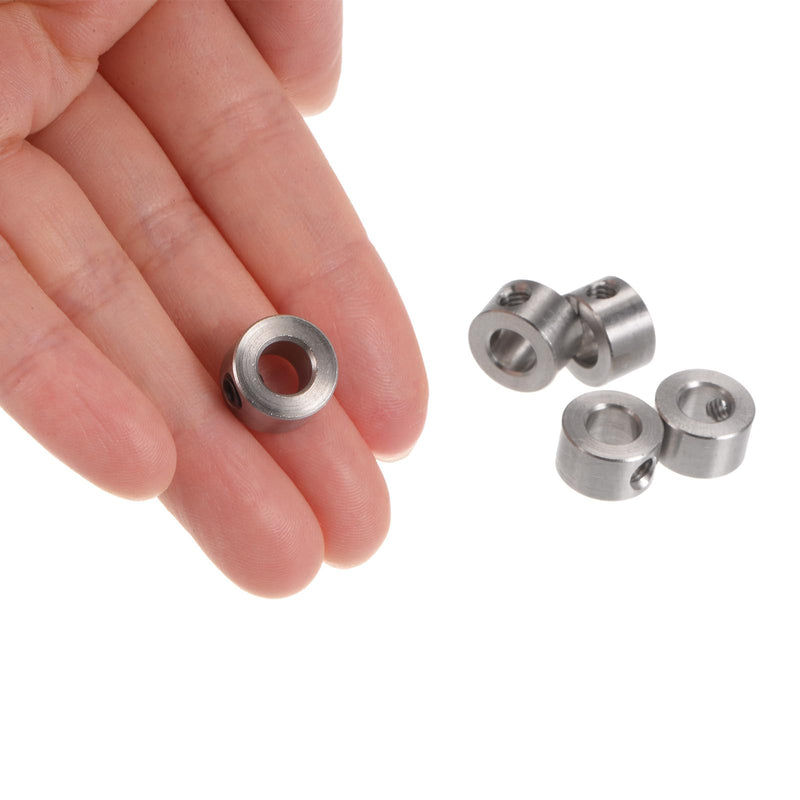 [Australia - AusPower] - uxcell 10pcs Set Screw Collars 6mm Bore Stainless Steel Shaft Collars, 12mm OD, 7mm Width, Landing Gear Stopper Wheel Collar 