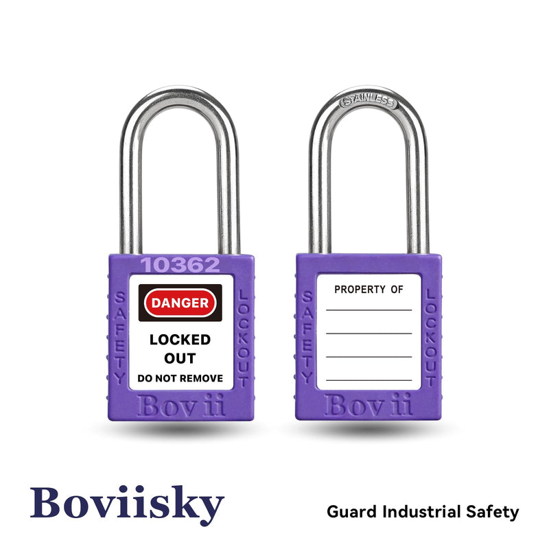 [Australia - AusPower] - 2 Red Loto Locks, Keyed Different, 2 Keys Per Lock, OSHA Compliant Lockout Tagout Locks Purple 