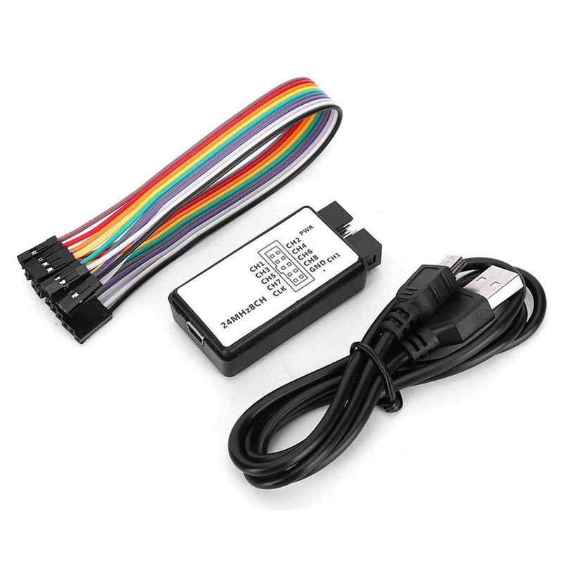 [Australia - AusPower] - USB Logic Analyzer 24MHz Mini Digital Pocket Size 8 Channel Input Memory Device Set 