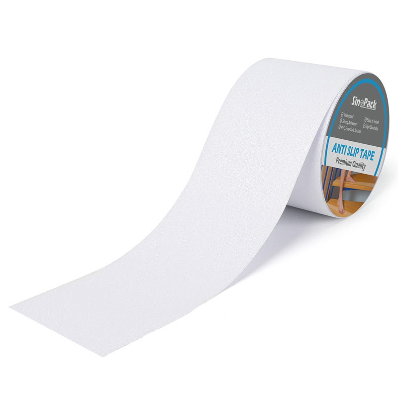 Clear Non Skid Tape 4Inch x 30FT Grip Tape Heavy Duty Waterproof Non Slip Roll Easy to Cut Waterproof for Stairs Safety Non Skid, Comfortable for Bare Foot Clear