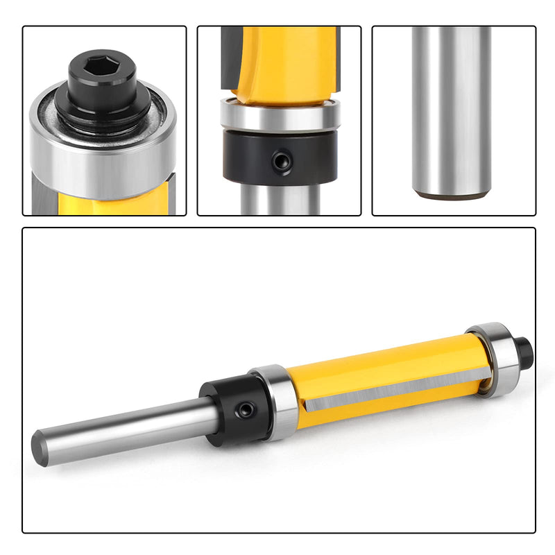 [Australia - AusPower] - 1-1/2 Inch Flush Trim Top and Bottom Bearing Router Bit 1/4-Inch Shank 1/4" Shank 1-1/2" Length 