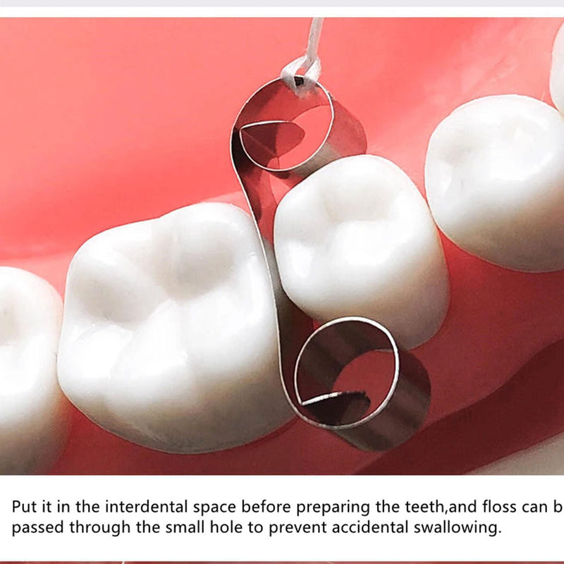[Australia - AusPower] - Dental Adjacent Tooth Protection Matrix, Autoclavable Sectional Contoured Matrices Baffle Type Matrix Dentistry Tools Materials.-L Large 