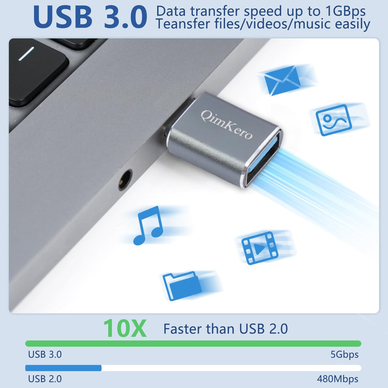 [Australia - AusPower] - (4-Pack) 2 * Type C Female to A Male Charger Converter & 2 * USB C Male to USB Female OTG Adapter, for iPhone 12, 13, 14, 15, Apple, AirPods, iPad, MacBook, Samsung Galaxy S23, S22,MacBookPro 