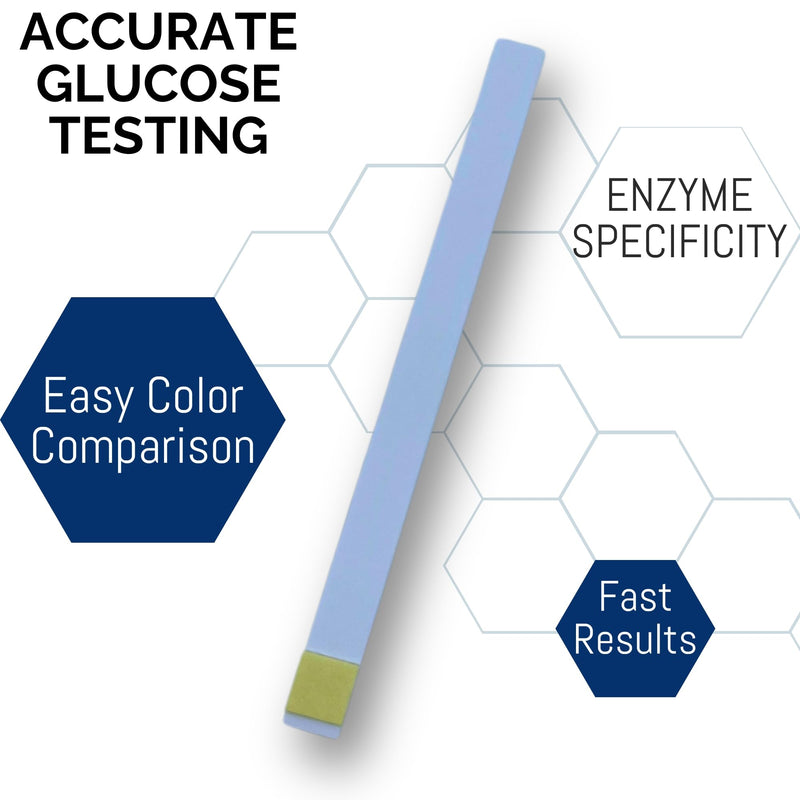 [Australia - AusPower] - Eisco Labs - Scientific Glucose Test Strips - Educational Glucose Test Strips - Essential Tools for Food Science & Osmosis/Diffusion Experimentation, 100 Strips 