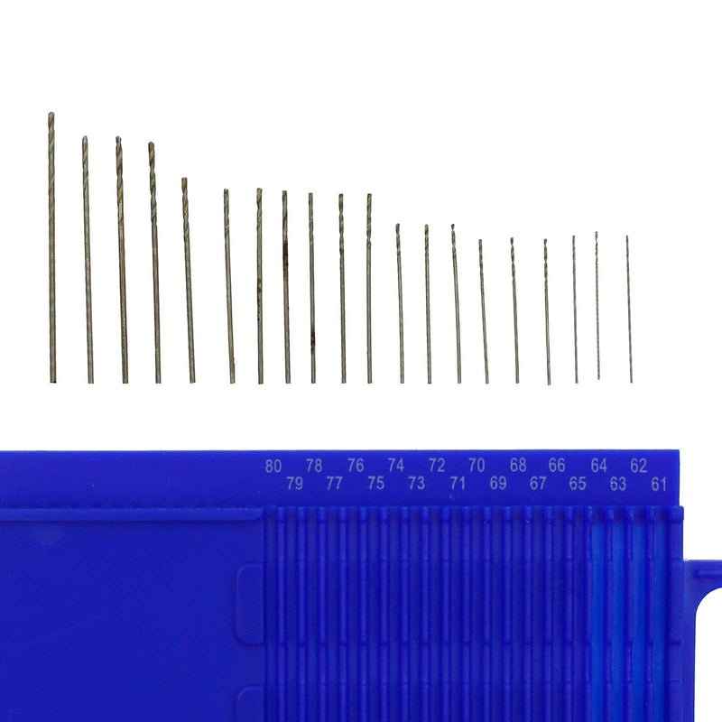 [Australia - AusPower] - 21Pcs Metric Mini Micro Drill Bit Set, HSS Twist Drill Bits with Mini Pin Vise & Plastic Case, Precision Drilling Hand Tools for Wood Jewelry DIY Carving Drilling 