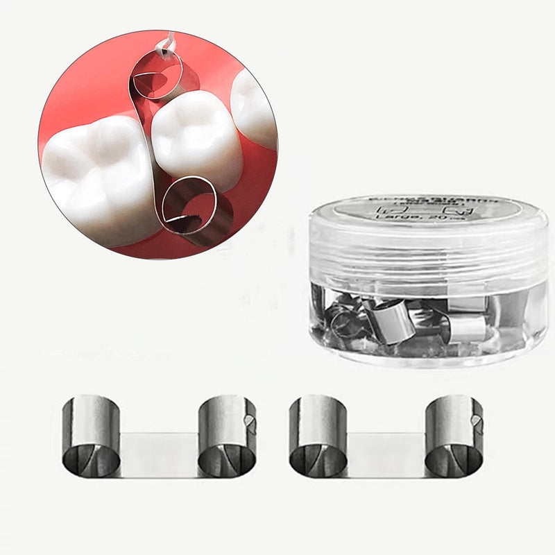 [Australia - AusPower] - Dental Adjacent Tooth Protection Matrix, Autoclavable Sectional Contoured Matrices Baffle Type Matrix Dentistry Tools Materials.-L Large 