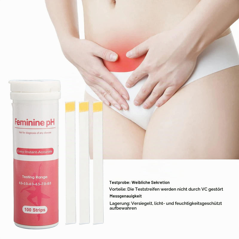 Pack of 100 Disposable PH Test Strips for Vaginal Health, Female PH Test for Vaginal Health, Vaginal PH Balance Test, Intimate Health, Prevents Infection