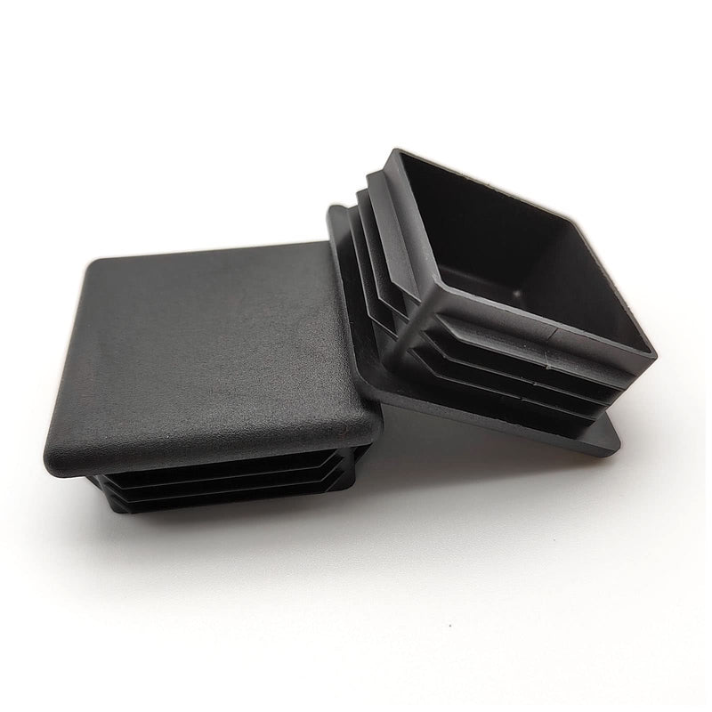 [Australia - AusPower] - 2" Black Plastic Plugs, Insert, Glide Protection , Square Tubing End Caps for Metal Tubing (4 Pack) 2 inch-4pcs 