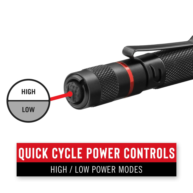 [Australia - AusPower] - Coast HP3R 385 Lumen Rechargeable LED Penlight with Twist Focus, Red 