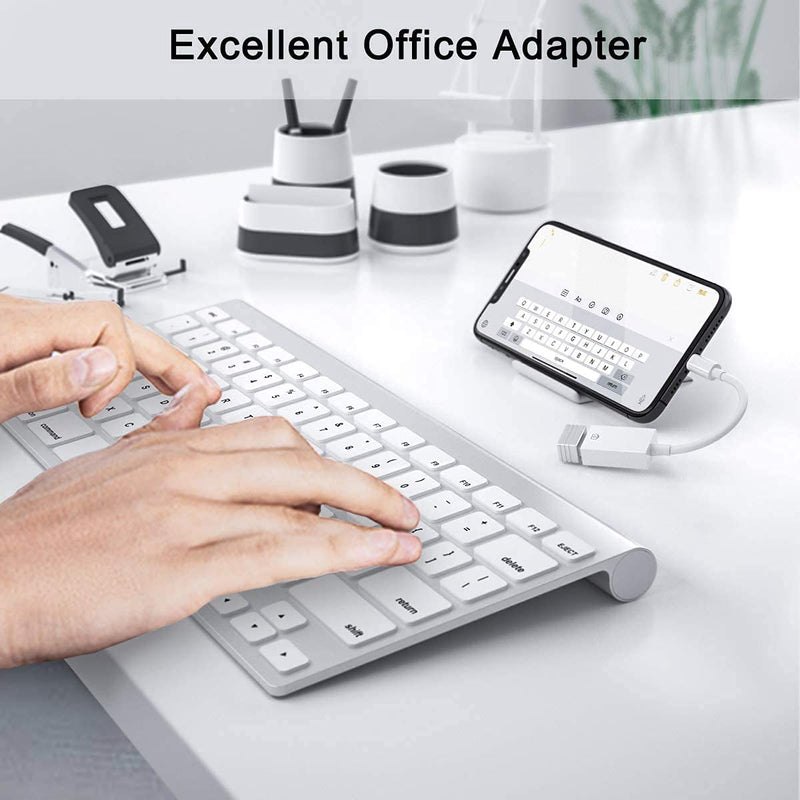 [Australia - AusPower] - 【Apple MFi Certified】 Lightning to USB Camera Adapter for iPhone/iPad, Female USB 3.0 OTG Cable Adapter Support Connect Camera,USB Flash Drive,Card Reader,MIDI Keyboard, Mouse USB to Lightning 