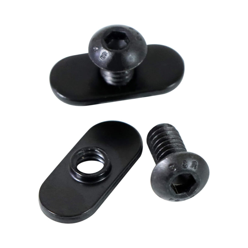 [Australia - AusPower] - 1/4"-20 Centered Slide in Economy T-Nut for T slot Track with 1/4"-20 x 1/2" Bolt, Applicable for 10 Series or 1.0'' Base Aluminum Extrusion, 20Packs (Black) Black 